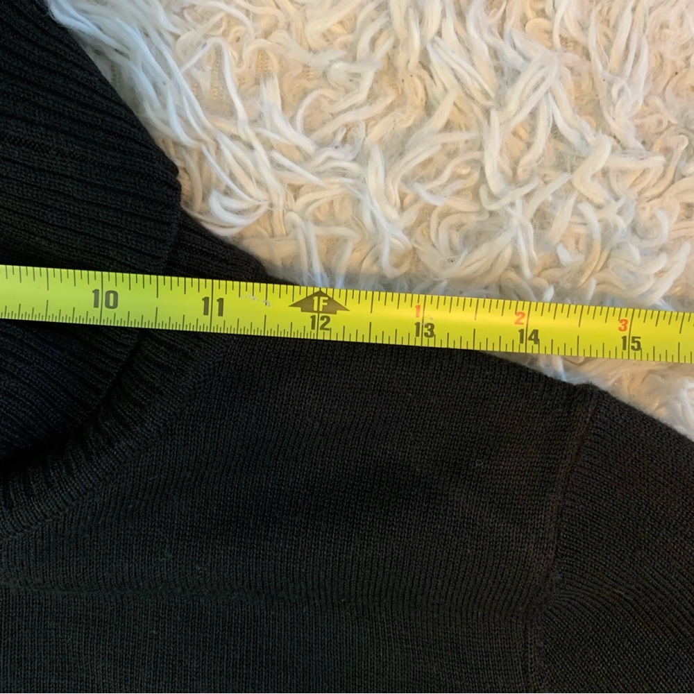 ❤️ Tommy Hilfiger XS 3/4 Length Sleeve Dark Green Color Block Turtleneck - Picture 6 of 10